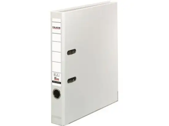 Ordner Falken 09984121 S50 PP-Color A4, 50mm, Pappe/PP-Folie, Wechselfenster, weiß