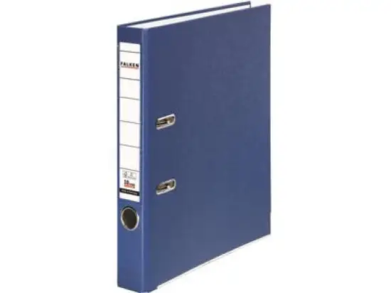 Ordner Falken 09984154 S50 PP-Color A4, 50mm, Pappe/PP-Folie, Wechselfenster, blau