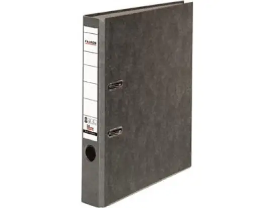 Ordner Falken 10311686 S50 Recycling A4, 50mm, Pappe/Wolkenmarmor, grauer Rücken