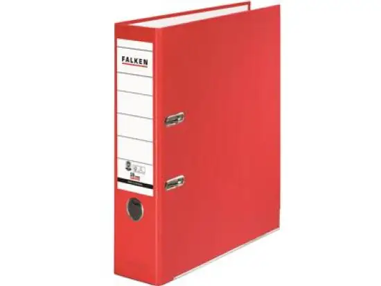 Ordner Falken 11285632 S80 Recycolor A4, 80mm, Pappe/Kraftpapier, rot