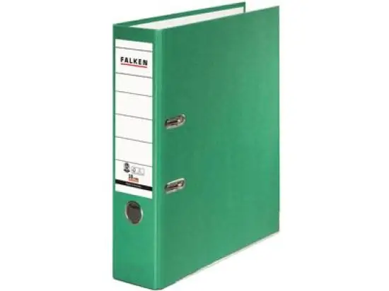 Ordner Falken 11285723 S80 Recycolor A4, 80mm, Pappe/Kraftpapier, grün