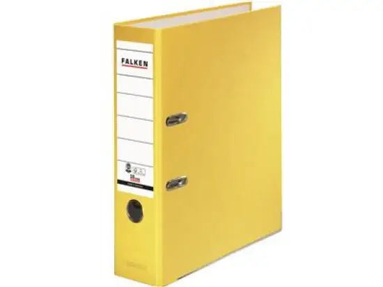 Ordner Falken 11285772 S80 Recycolor A4, 80mm, Pappe/Kraftpapier, gelb