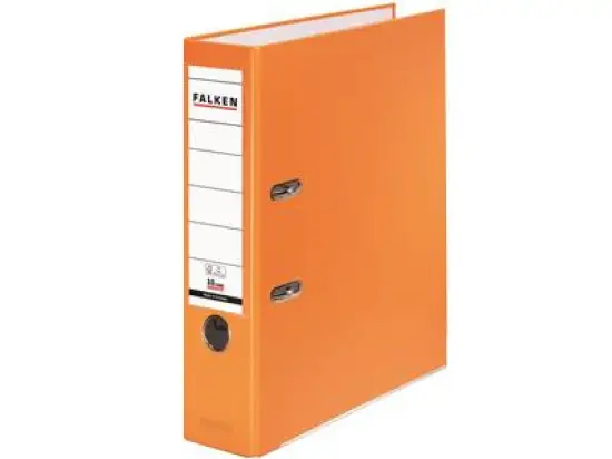 Ordner Falken 11286721 S80 PP-Color A4, 80mm, Pappe/PP-Folie, Wechselfenster, orange
