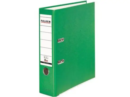 Ordner Falken 11286739 S80 PP-Color A4, 80mm, Pappe/PP-Folie, Wechselfenster, hellgrün