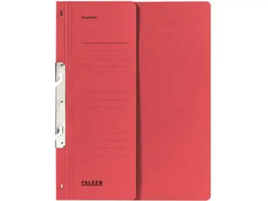 Einhakhefter Falken 80000771 A4 Manila RC-Karton rot Amtsheftung 1/2 Vorderdeckel Orgadruck