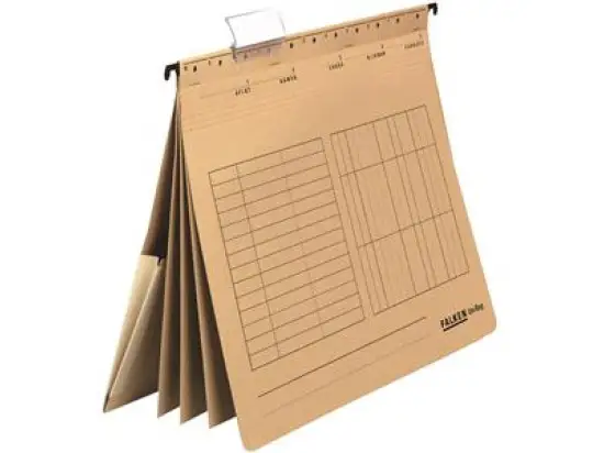 Mehrfach-Hängehefter Falken 80002363 braun A4 4x Heftung mit Tasche