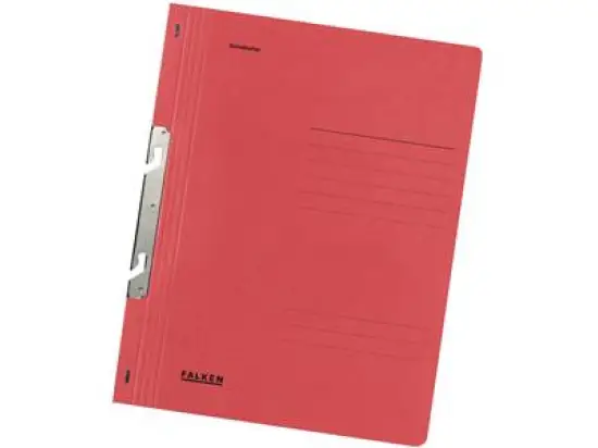 Einhakhefter Falken 80004054 A4 Manila RC-Karton rot kaufmännische Heftung 1/1 Vorderdeckel Orgadruck