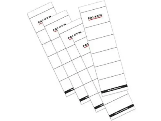 Ordner-Rückenschild Falken 80039266 weiß Karton kurz/breit, Pack 10 Stk