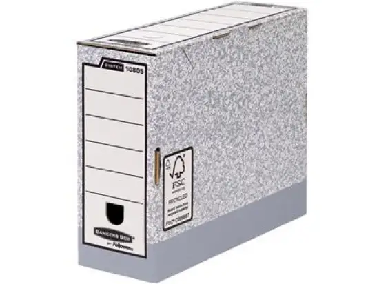 Archivschachtel Fellowes 1080501 Bankers Box A4 100mm grau/weiß