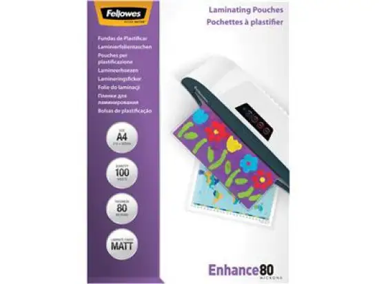 Laminierfolie Fellowes 5452103 CRC54521 A4 80micron matt, Pack 100 Stk
