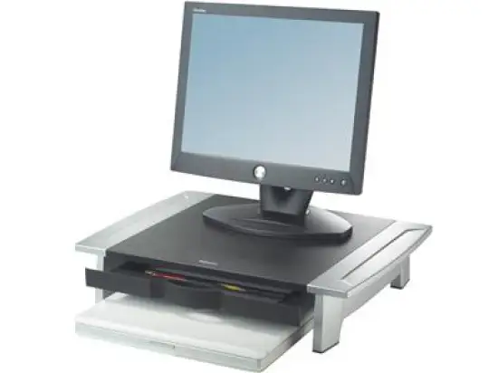 Monitorständer Fellowes 8031101 Office Suites schwarz/silber bis 36kg, höhenverstellbar bis 5cm