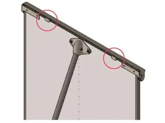 Flipchart-Blockhalter Franken A1070/04 für EL-FC Blockhalter-Haken, Pack 2 Stk