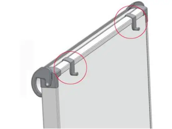 Flipchart-Blockhalter Franken A1070/132CH für Flipchart FC41/FC43/FC81/FC84, Pack 2 Stk