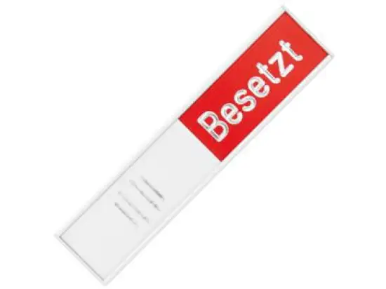 Frei-Besetzt-Anzeige Franken BS0117 deutsch 102x27,4mm Aluminium selbstklebend rot/grün
