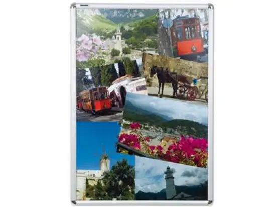 Plakatrahmen Franken BS0705 87x121x1,2cm Aluminium silber Klemmprofiltechnik
