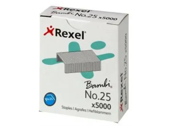 Heftklammern Rexel 05020 Nr. 25/4mm, Pack 1500 Stk