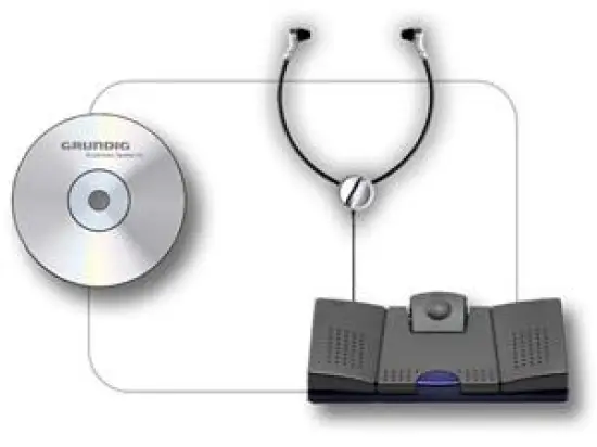 Transkriptions-Set Grundig KDC5671-12 Digta Transcription Starter Kit USB USB mit DigtaSoft One