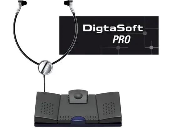Transkriptions-Set Grundig KDC5671-22 Digta Transcription Starter Kit 568 USB Pro USB mit DigtaSoft Pro