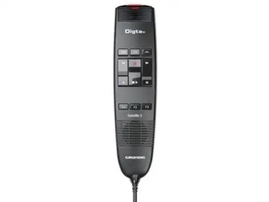 Diktiermikrofon Grundig PDD8200 Digta Sonic Mic 3 Classic DigtaSoft One incl. Lizenz für 1 User