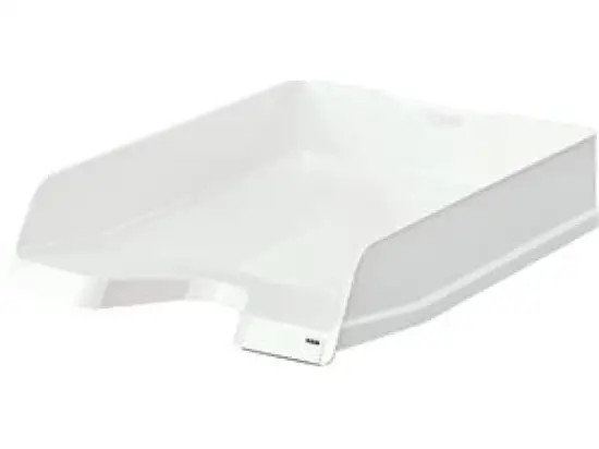 Briefablage HAN 10275-12 Viva A4 weiß mit Clip hochglänzend, stapelbar, Pack 5 Stk