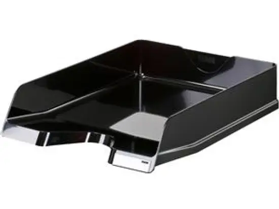 Briefablage HAN 10275-13 Viva A4 schwarz mit Clip hochglänzend, stapelbar