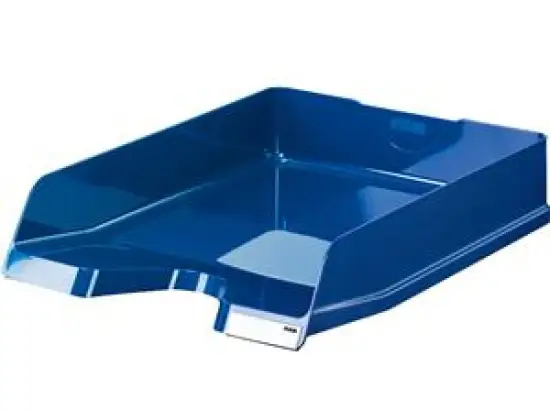 Briefablage HAN 10275-14 Viva A4 blau mit Clip hochglänzend, Pack 5 Stk