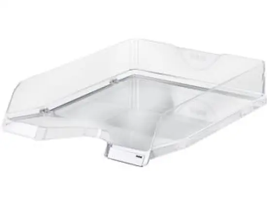 Briefablage HAN 10275-23 Viva A4 glasklar mit Clip hochglänzend stapelbar