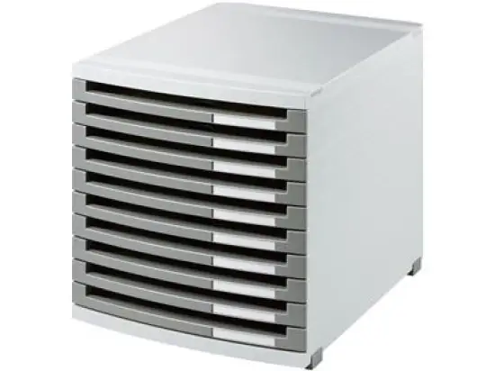 Schubladenbox HAN 15100-19 Contur lichtgrau/dunkelgrau 10-offene Schubladen