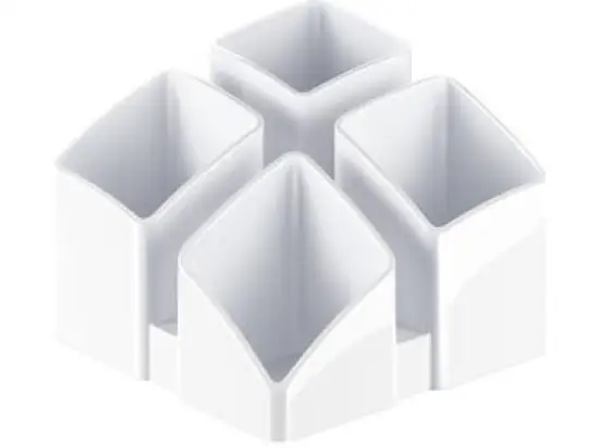 Köcher HAN 17450-12 Scala weiß Kunststoff mit 4 Fächern