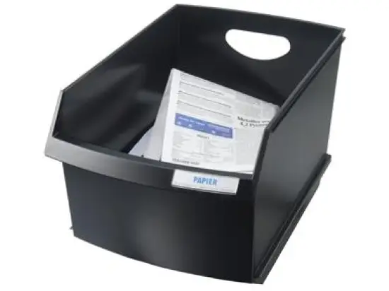 Papierkorb HAN 1849-13 Logo Drive 25 Liter schwarz ohne Rollen, ohne Deckel