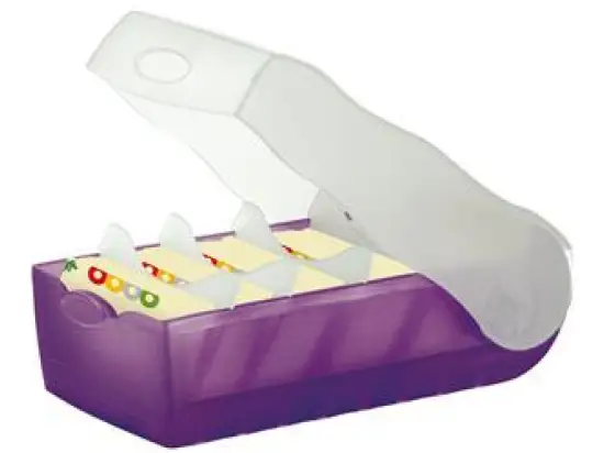 Karteibox HAN 998-673 Croco A8-quer lila-transluzent für 500 Karten