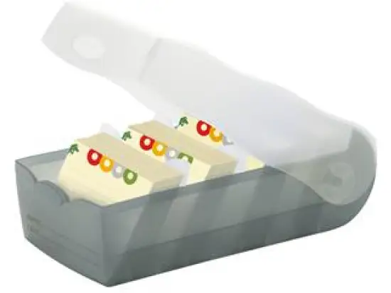 Karteibox HAN 998-693 Croco A8-quer grau-transluzent für 500 Karten