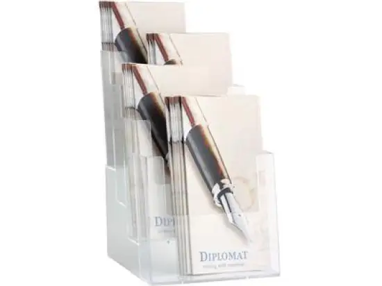 Tischprospekthalter Helit H2352202 A5 glasklar für 4 x A5