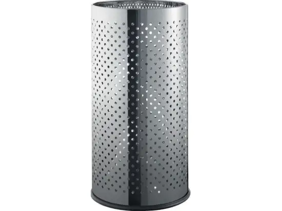 Schirmständer Helit H2515500 silber Metall Lochdekor Ø 23cm Höhe 48,5cm