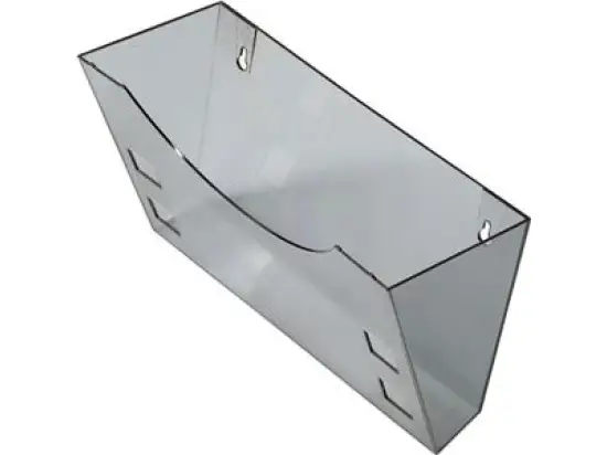 Wandhalter für Prospekthalter Helit H6103008 A4, A5/A6 grau-transparent für Prospekthalter H61025