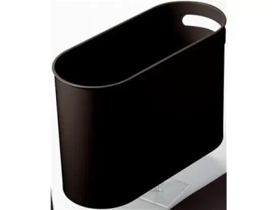 Papierkorb Helit H6105695 22 Liter oval schwarz mit Griff, Pack 2 Stk