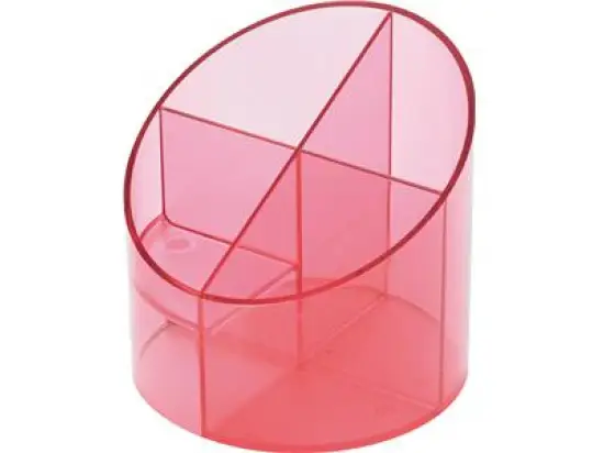 Multiköcher Helit H6390220 economy rot-transparent 4 Kammern, Pack 4 Stk