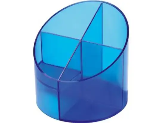 Multiköcher Helit H6390230 economy blau-transparent 4 Kammern, Pack 4 Stk