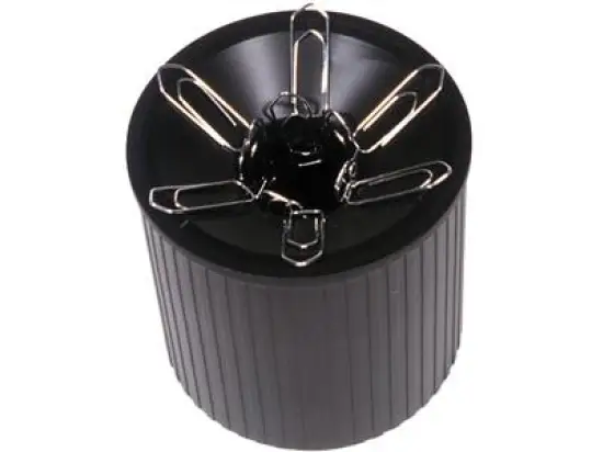 Briefklammernspender Helit H6390895 schwarz mit Büroklammern Famit linear