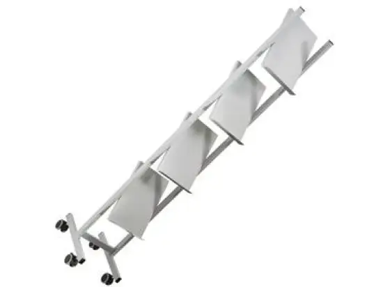 Prospektregal Helit H6813399 4 x A4 silbergrau