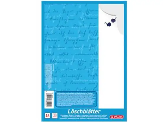 Löschblattblock Herlitz 00382507 A5/10 Blatt weiß, Pack 10 Stk