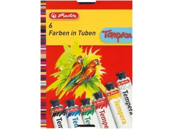Temperafarbe / Gouachefarbe Herlitz 300010392 08643041 6 Farben sortiert