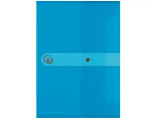 Dokumententasche Herlitz 11206687 easy orga A4 PP transparent-blau mit Druckknopfverschluss, Pack 6 Stk