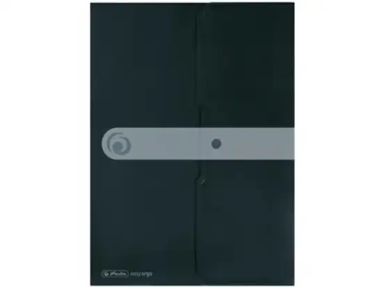 Dokumententasche Herlitz 300000701 11206695 easy orga A4 PP opak-schwarz mit Druckknopfverschluss, Pack 6 Stk