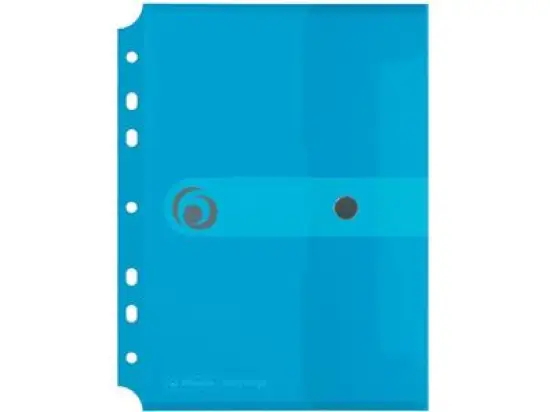 Dokumententasche Herlitz 300000737 11293826 easy orga A5 PP transparent-blau abheftbar mit Druckknopfverschluss, Pack 6 Stk