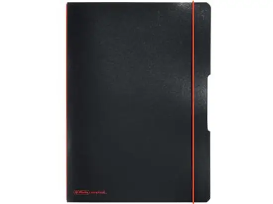 Notizheft Herlitz 300003356 11361508 my.book flex A4 2 x 40 Blatt liniert+kariert PP schwarz, Pack 3 Stk