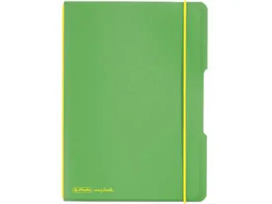 Notizheft Herlitz 300003360 11361540 my.book flex A5 40 Blatt kariert PP hellgrün, Pack 5 Stk