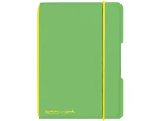 Notizheft Herlitz 300003363 11361581 my.book flex A6 40 Blatt kariert PP hellgrün, Pack 5 Stk