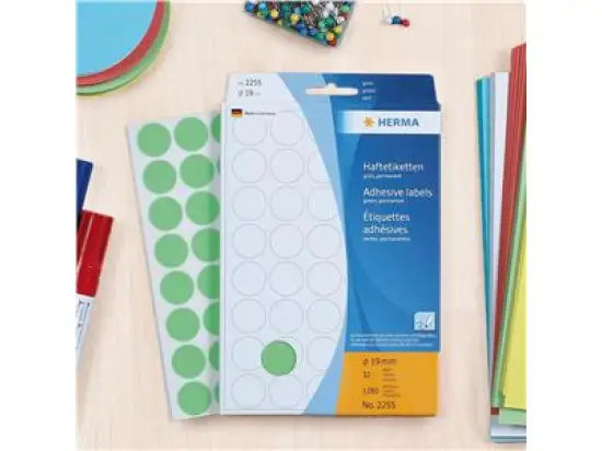 Markierungspunkte Herma 2236 Ø 13mm leuchtrot, Pack 1848 Stk