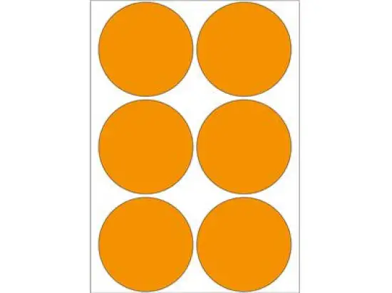 Markierungspunkte Herma 2284 Ø 50mm leuchtorange, Pack 144 Stk